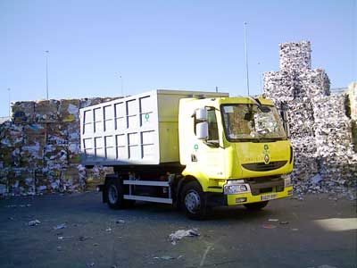 recogida de residuos en camión